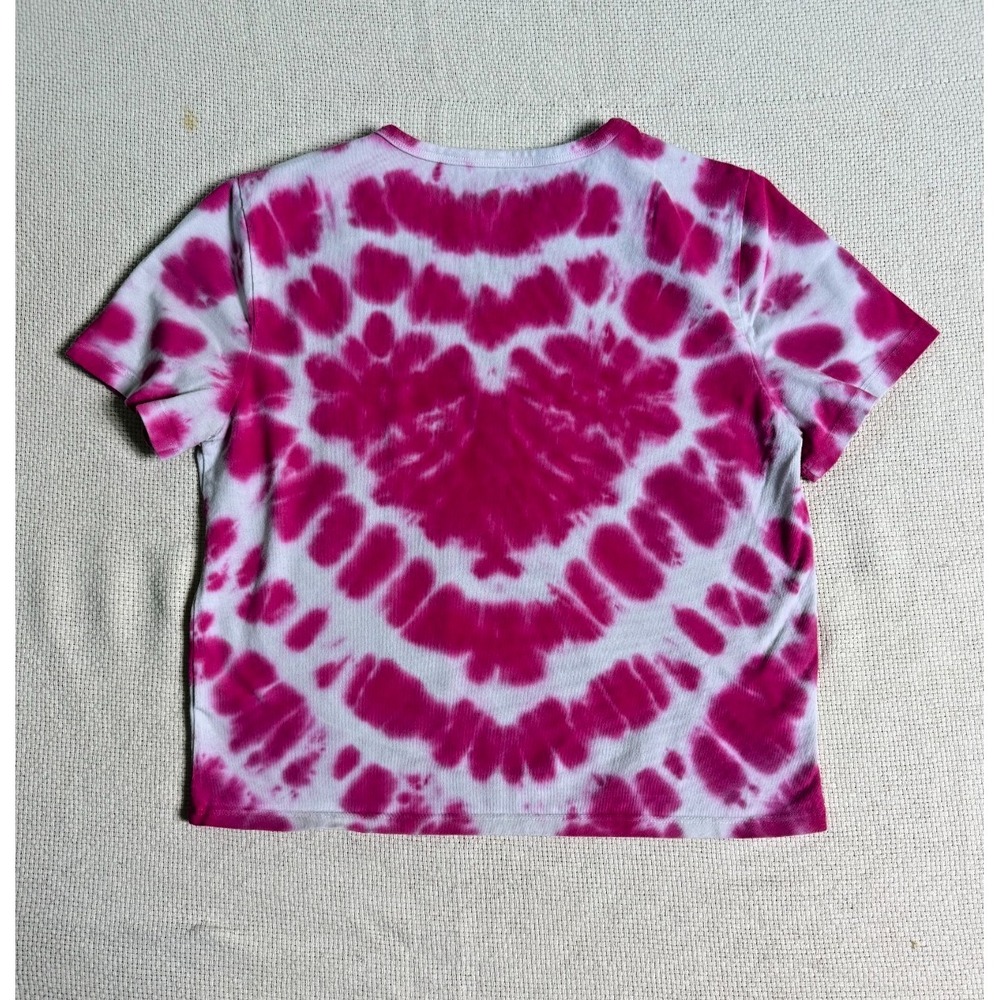 Barbie Women's Pink White Tie Dye Graphic T-Shirt Crop Top Y2K Size - Picture 7 of 7